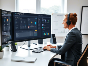 Virtual assistant specialist working on GoHighLevel CRM platform